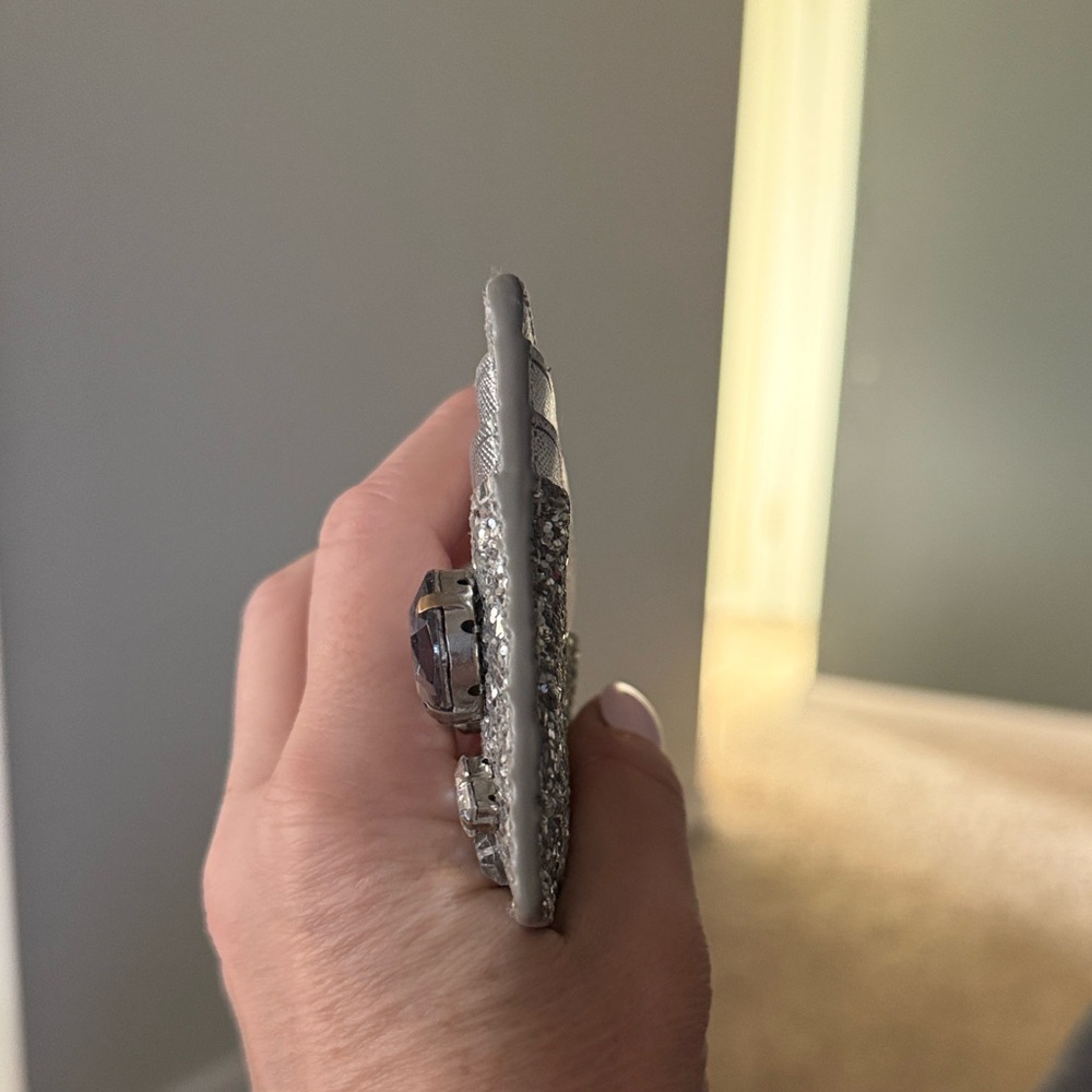 [Kate Spade] authentic metallic tinsel camera crossbody bag & matching card case - Picture 11 of 15